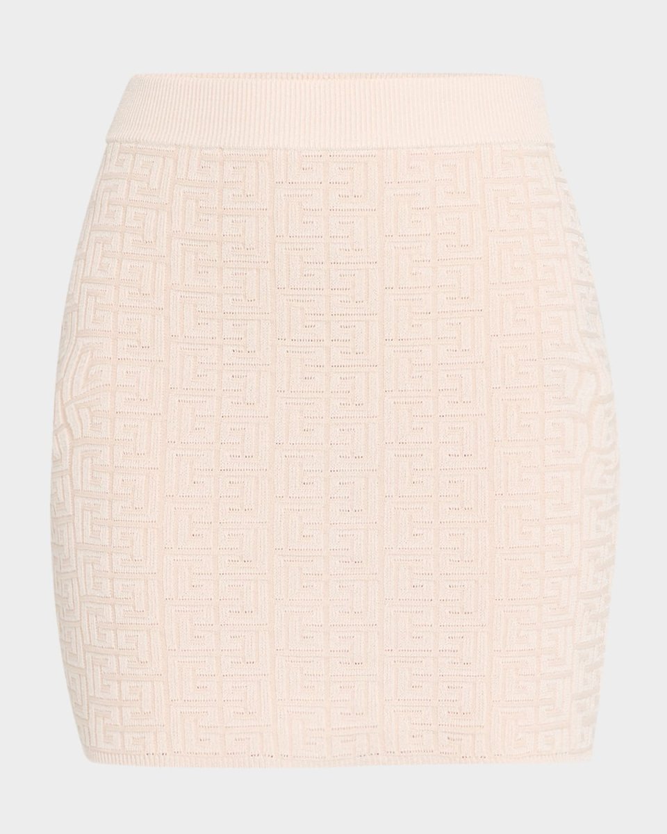 Monogram Knit Mini Skirt